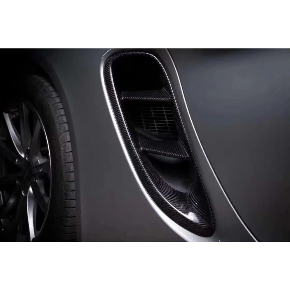 High Quality New Replacement Dry Carbon Fiber Side Rear Fender Vents for 718 982 Cayman & Boxster 2016-2019